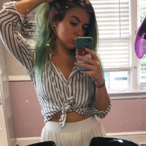 banana republic striped button up